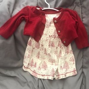 Baby dress and sweater set
